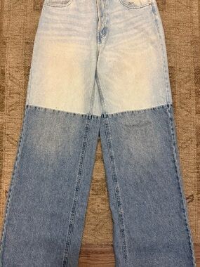 PacSun Two-Tone Light and Medium Blue Denim Jeans